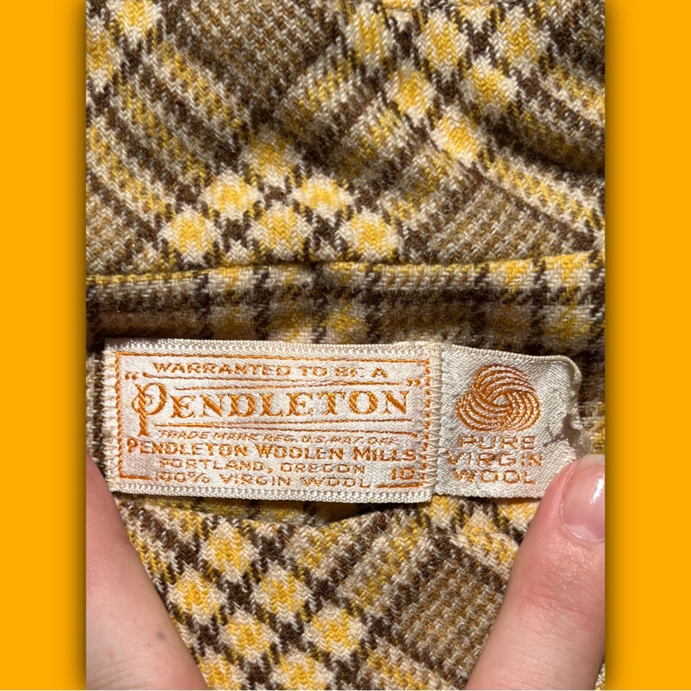 Pendleton Yellow Plaid Jacket//Cropped//Clueless … - image 3